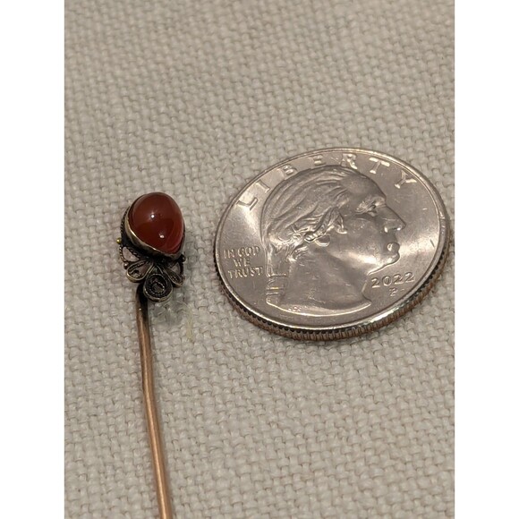 Victorian Amber Gold Filled Stick/Tie Pin 19th C. - Picture 6 of 7